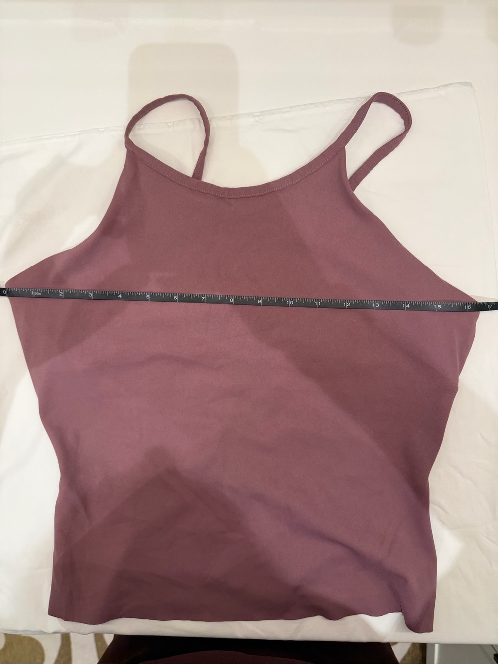 Nike Dri-FIT High-Neck Halter Tank Top Built-In Shelf Bra Plum Large